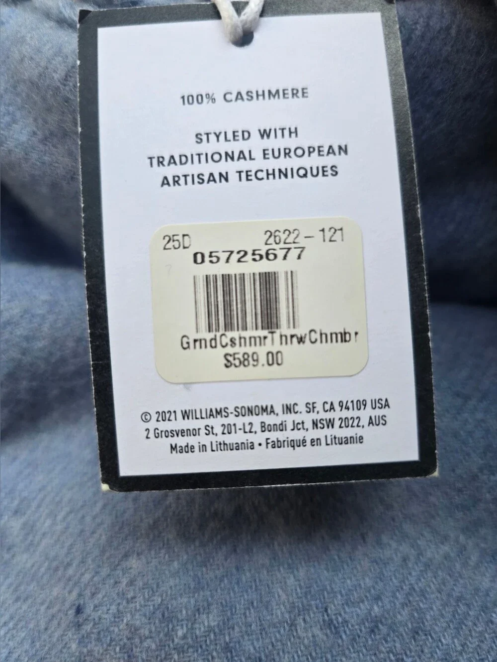 NEW!!! European Solid Cashmere Throw, Size: 72